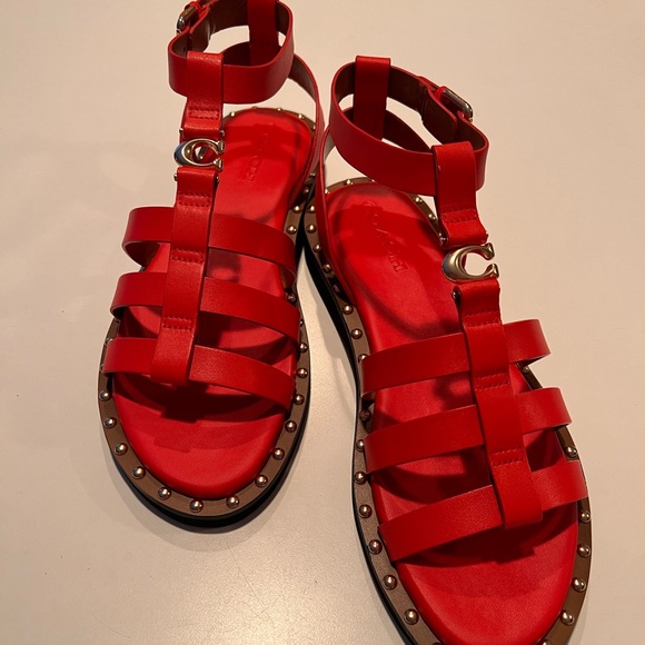 Coach - Giselle Leather Gladiator Sandals - size 10B - Picture 2 of 5
